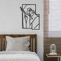 Wallity Woman 2 - M Escultura de Pared de Metal Negra